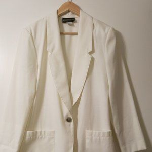 Vintage Women's White Blazer Size 10